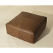 Elio 16 inch Cognac Leather Ottoman